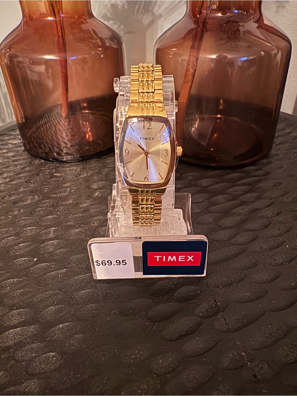 Timex Gold-Tone womenโs Rectangle Dial Bracelet Watch - Brand New